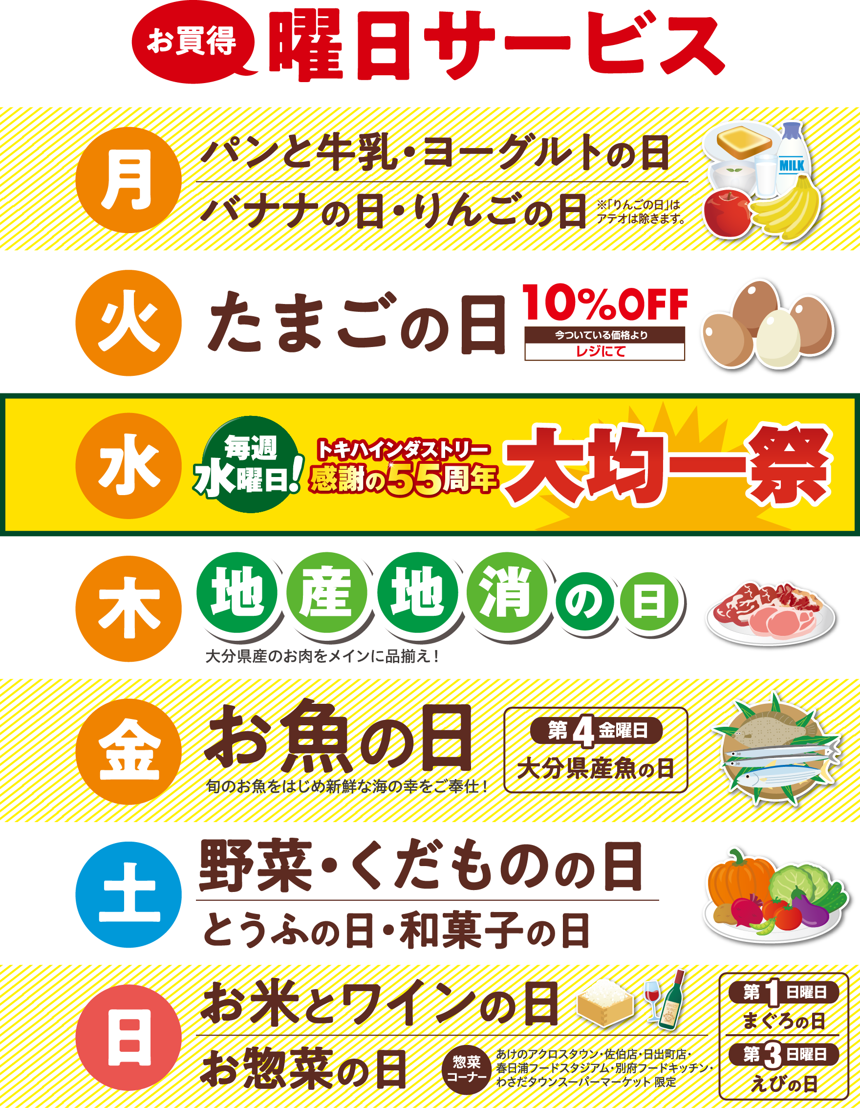 曜日サービス
